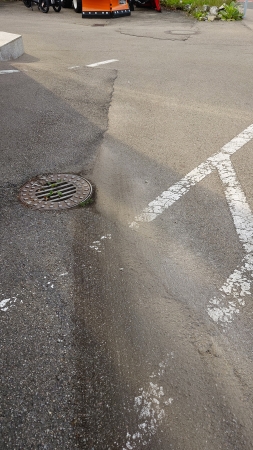 Kehrergebnis nach einer Kehr-Überfahrt, links davor und rechts ein Mal überquert